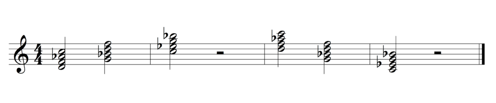 Minor II-V-I progression without raised seventh degree