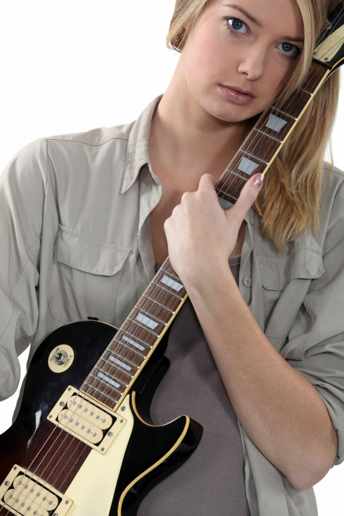 Woman with guitar